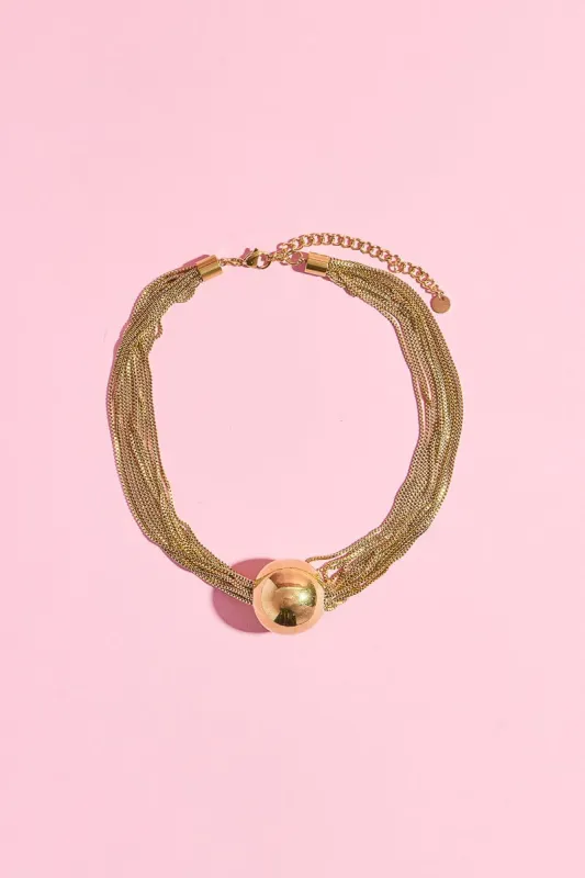 Big Ball Multi Layer Choker Necklaces sold by Mulberry and Grand