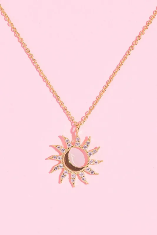 Sun & Moon Sterling Silver Necklace sold by Mulberry and Grand