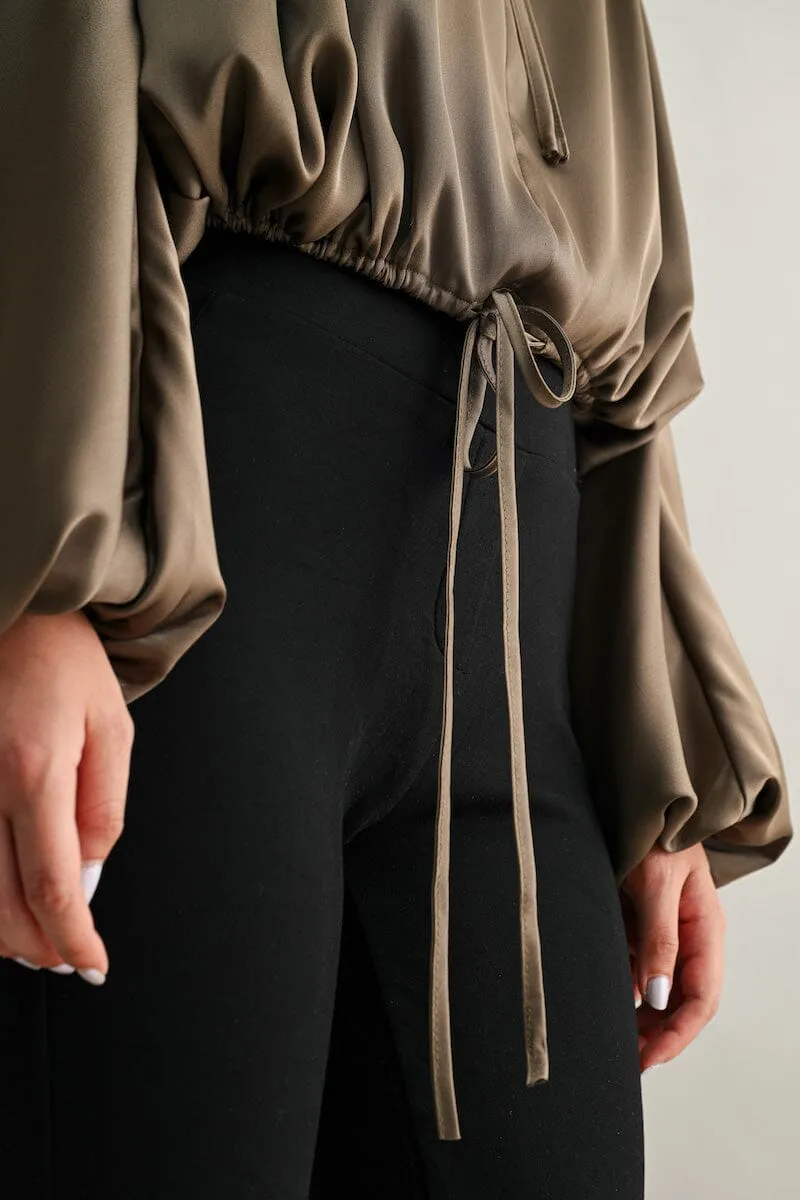 Esme Dolman Puff Sleeve Silky Satin Top sold by Mulberry and Grand product image thumbnail 5