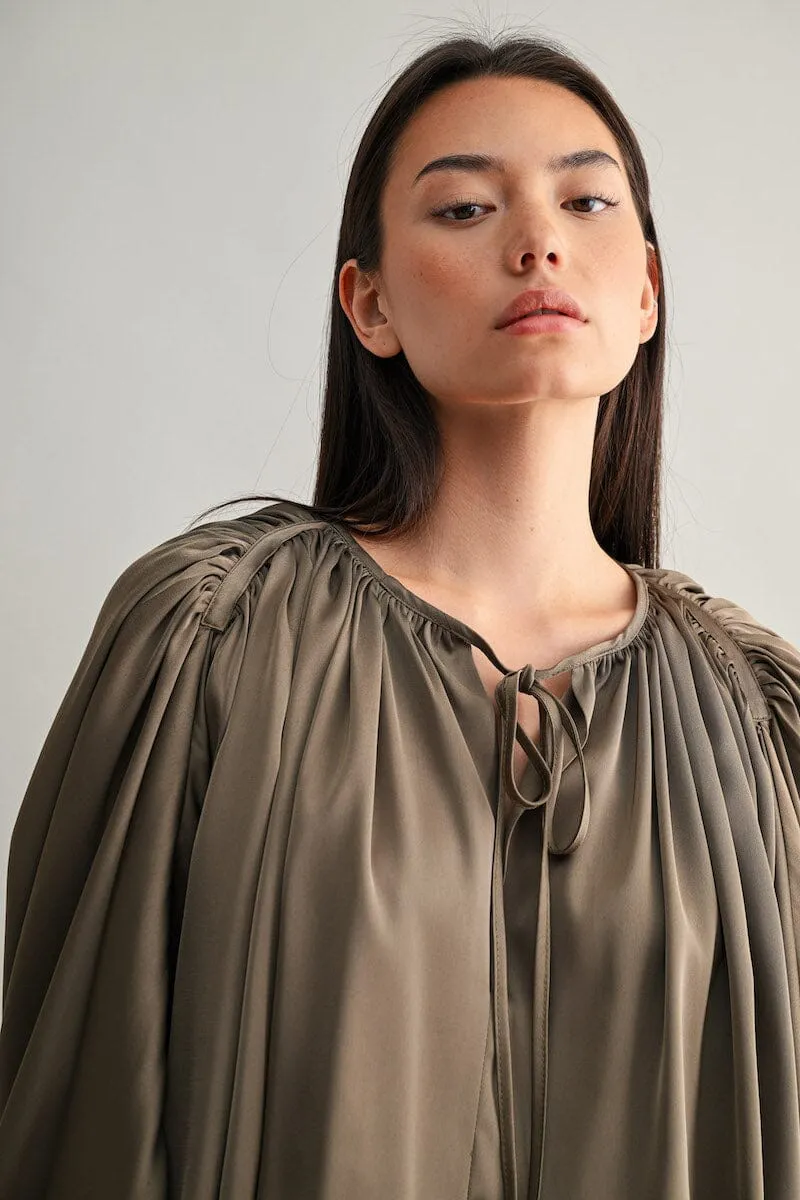 Esme Dolman Puff Sleeve Silky Satin Top sold by Mulberry and Grand product image thumbnail 4