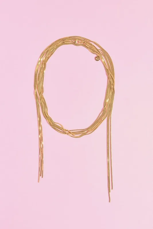 Spiral Y Shaped Necklace sold by Mulberry and Grand