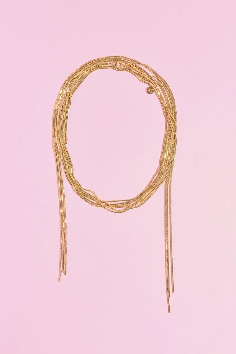 Spiral Y Shaped Necklace sold by Mulberry and Grand