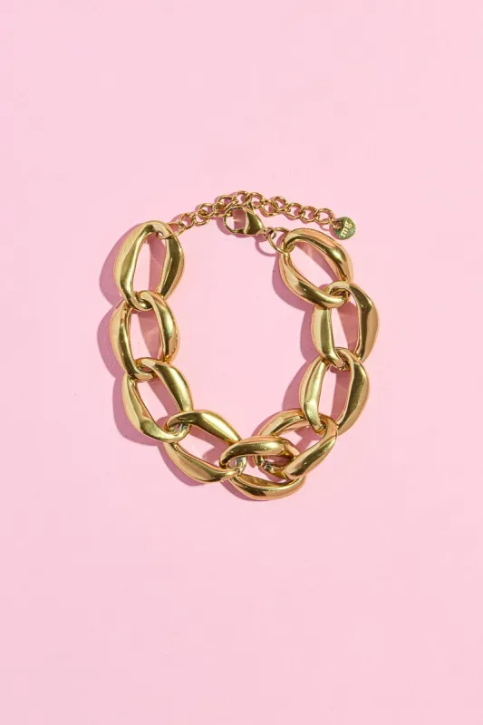 Chunky Oval Link Bracelet sold by Mulberry and Grand