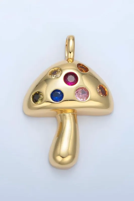 Mushroom Charm With Spring Clip sold by Mulberry and Grand