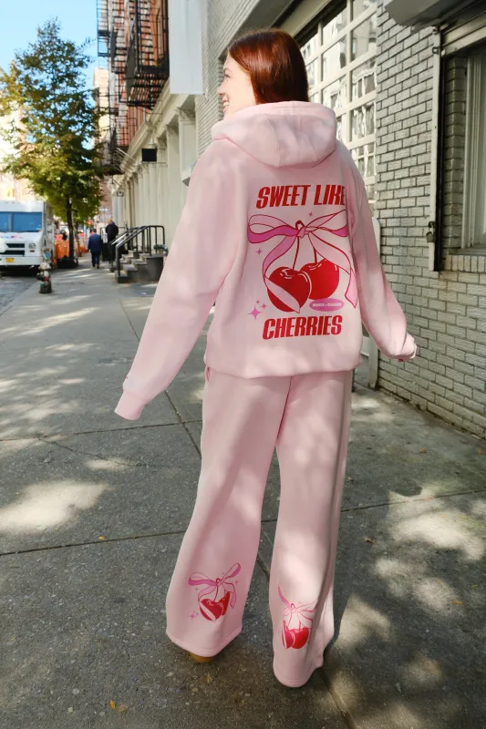 Sweet Like Cherries Wide Leg Sweatpants sold by Mulberry and Grand