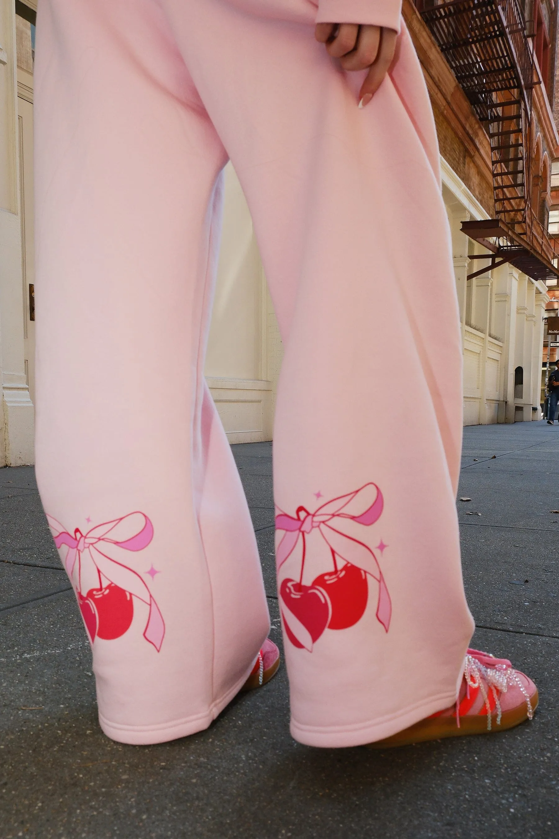 Sweet Like Cherries Wide Leg Sweatpants sold by Mulberry and Grand product image thumbnail 5