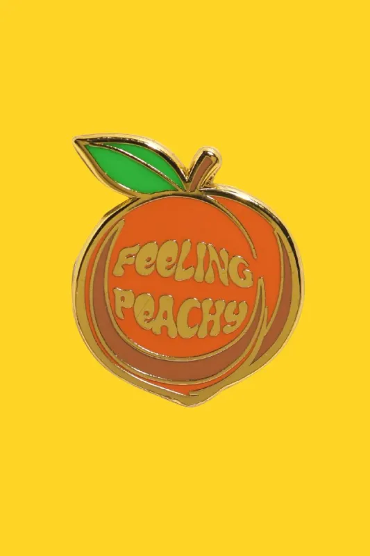 Feeling Peachy Enamel Pin sold by Mulberry and Grand