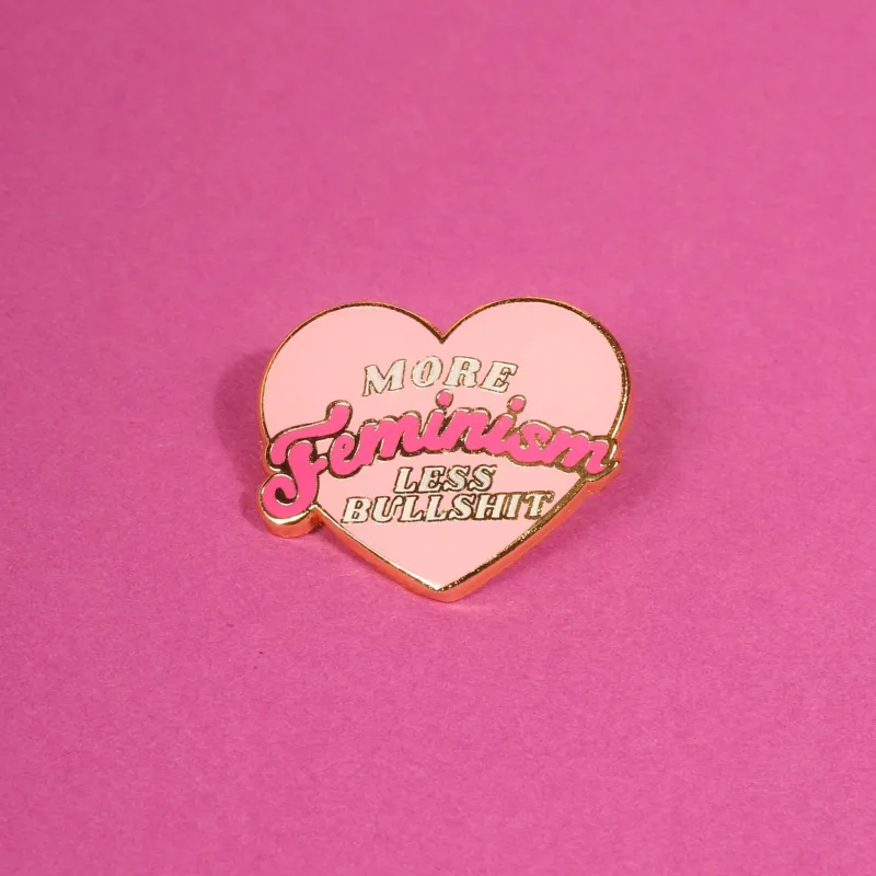 More Feminism Less Bullshit Enamel Pin sold by Mulberry and Grand