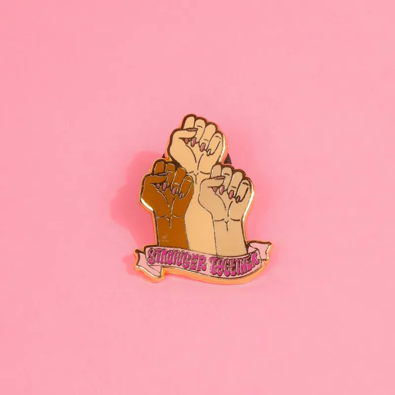 Stronger Together Enamel Pin sold by Mulberry and Grand