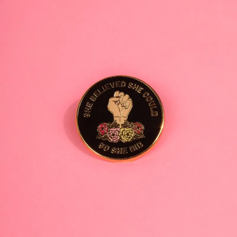 She Believed She Could So She Did Enamel Pin sold by Mulberry and Grand