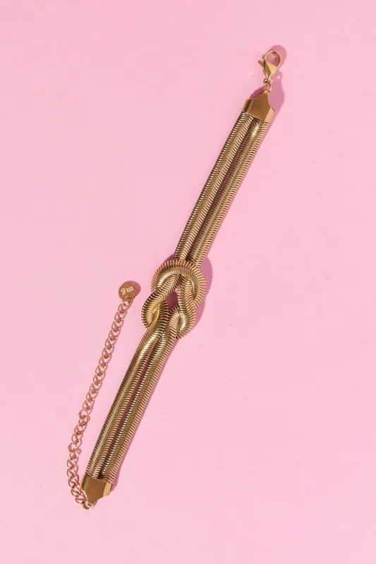 Twist Knot Chain Bracelet sold by Mulberry and Grand