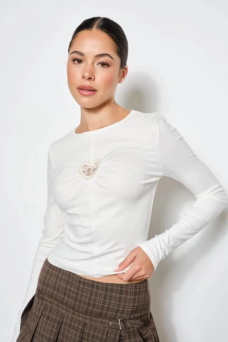 Jasmine Heart Patch Top sold by Mulberry and Grand product image thumbnail 2