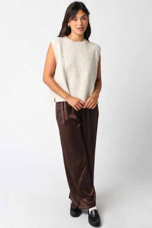 Victoria Elastic Waistband Satin Pants sold by Mulberry and Grand