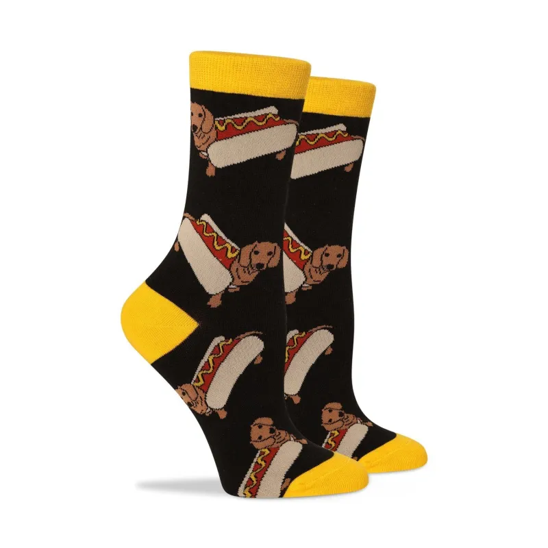 Hot Dog Socks made by Mulberry and Grand