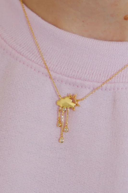 Cloudy with a Chance of Cuteness Sterling Silver Necklace sold by Mulberry and Grand