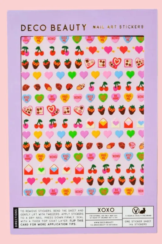 XOXO Nail Art Stickers sold by Mulberry and Grand