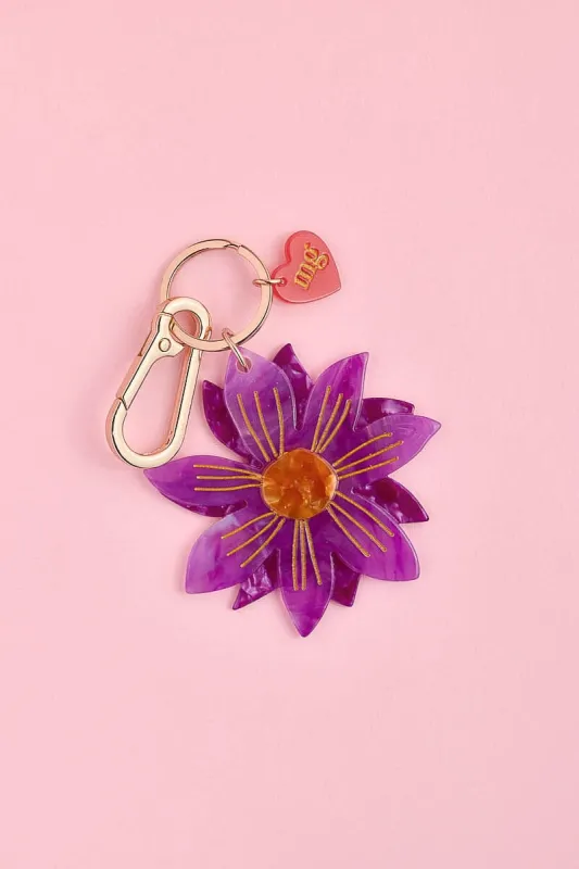 Wild Flowers Bag Charm made by Mulberry and Grand