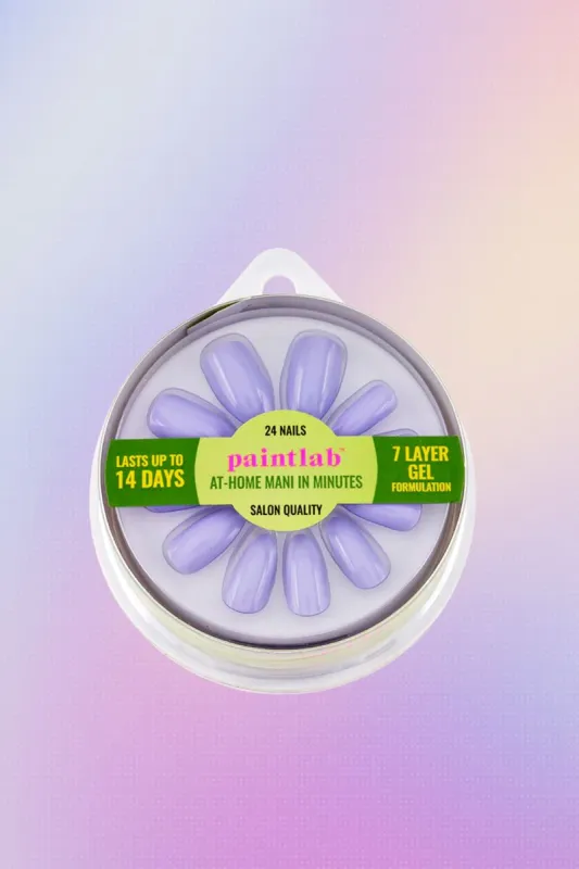 Paint Lab Sweet Lovely Lavender on Nails made by Mulberry and Grand