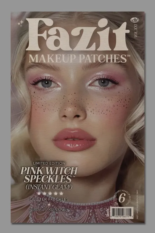 Pink Witch Speckles Makeup Patches made by Mulberry and Grand