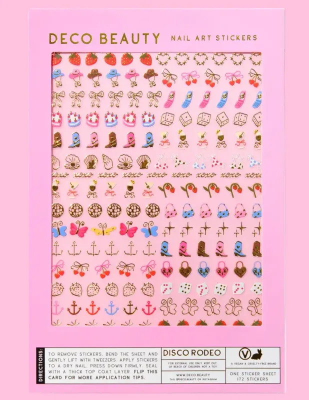 Disco Rodeo Nail Art Stickers made by Mulberry and Grand