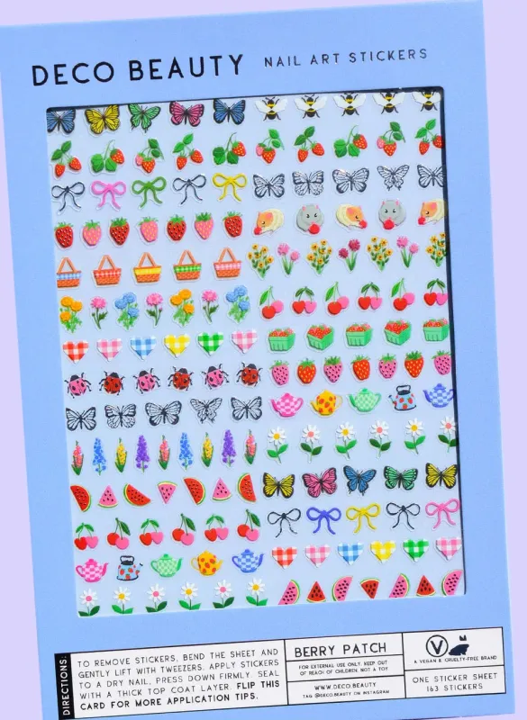 Berry Patch Nail Art Stickers made by Mulberry and Grand