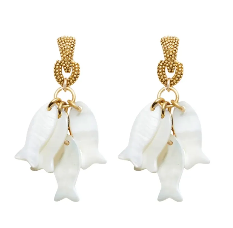 Plenty of Fish Charm Dangle Earring made by Mulberry and Grand