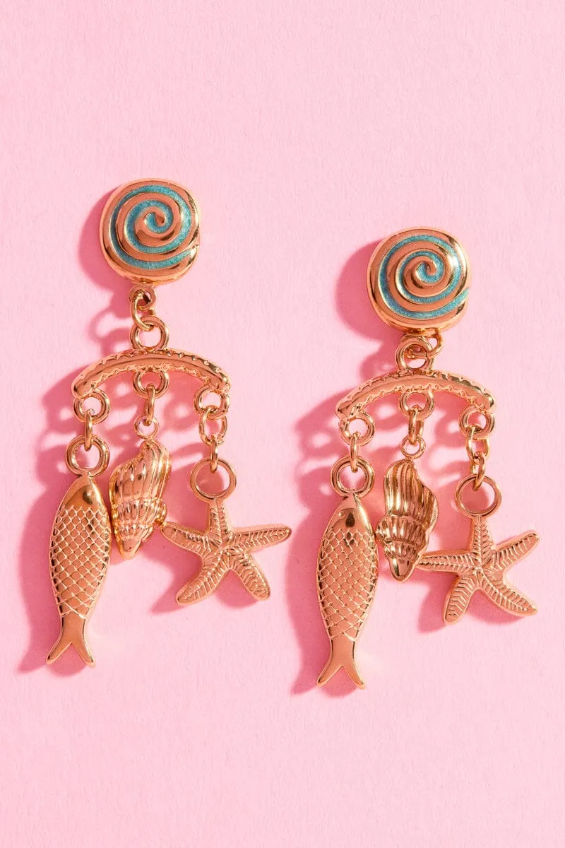 Summer Calling Statement Earrings sold by Mulberry and Grand