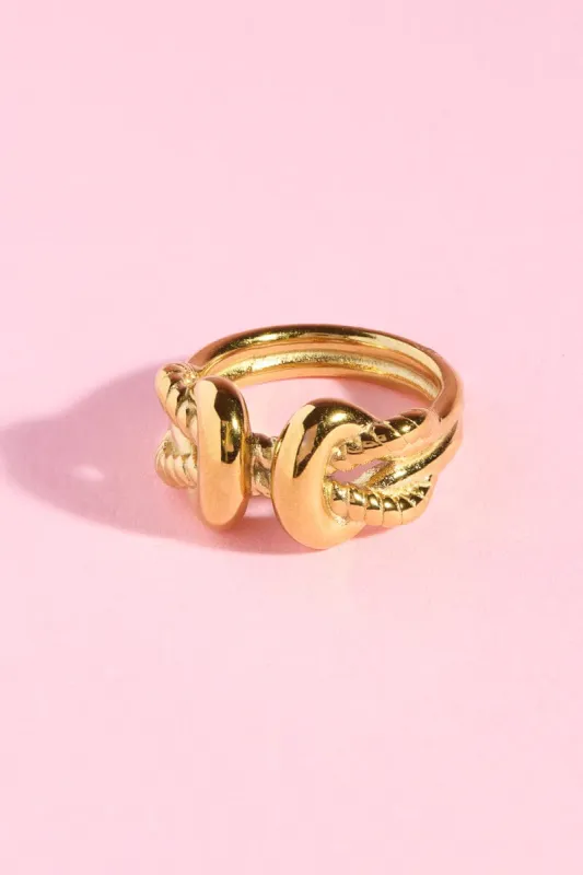 Double Knot Stacking Ring made by Mulberry and Grand