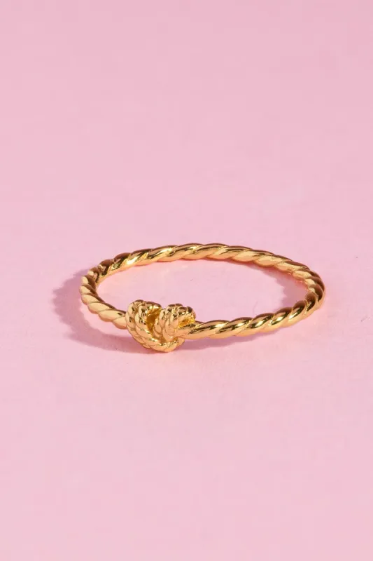Knotted Sterling Silver Ring made by Mulberry and Grand