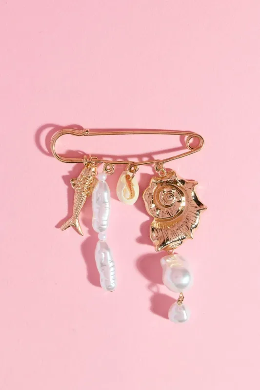 Ocean Breeze Brooches made by Mulberry and Grand