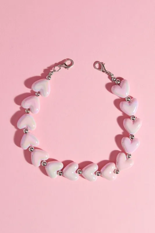 Pinky Heart Hat Charms made by Mulberry and Grand