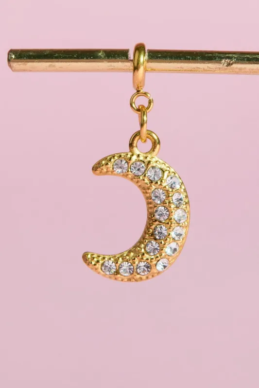 Moon Charm With Spring Clip made by Mulberry and Grand