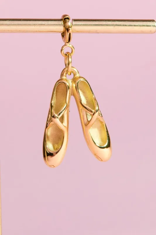 Ballet Shoe Charm With Spring Clip made by Mulberry and Grand