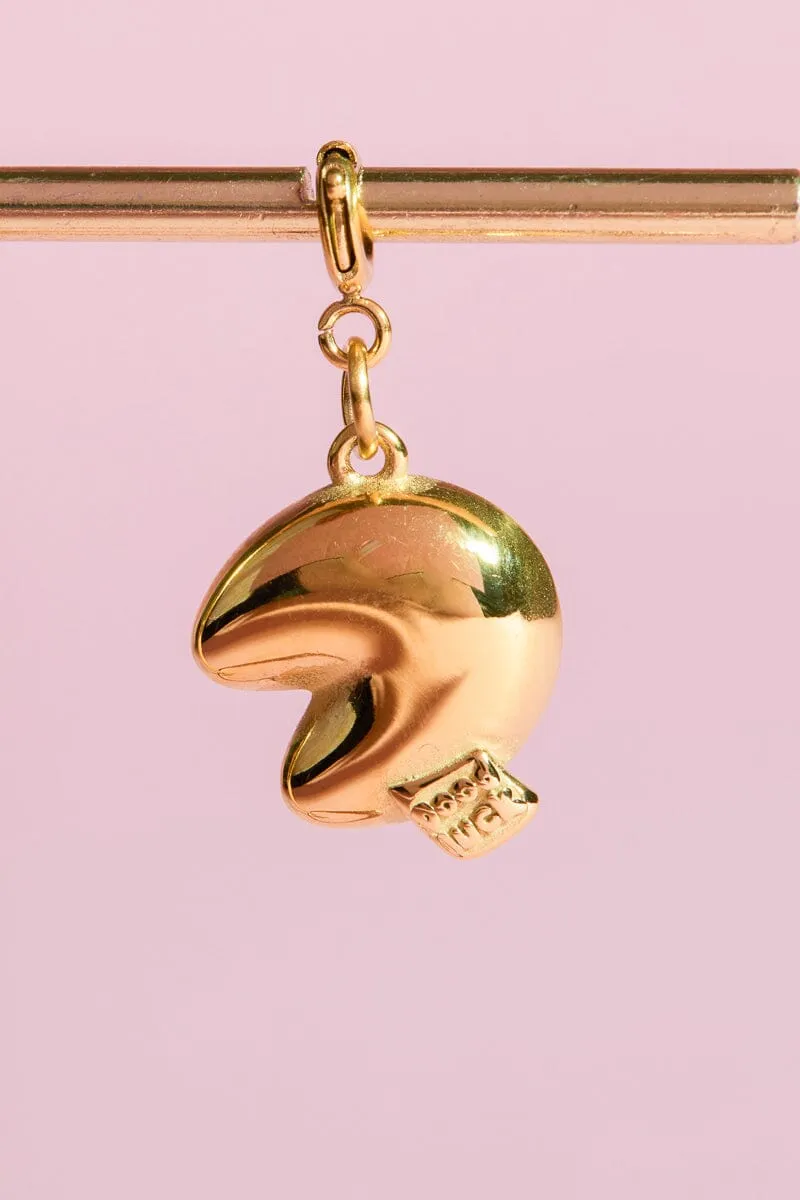 Fortune Cookie Charm With Spring Clip sold by Mulberry and Grand