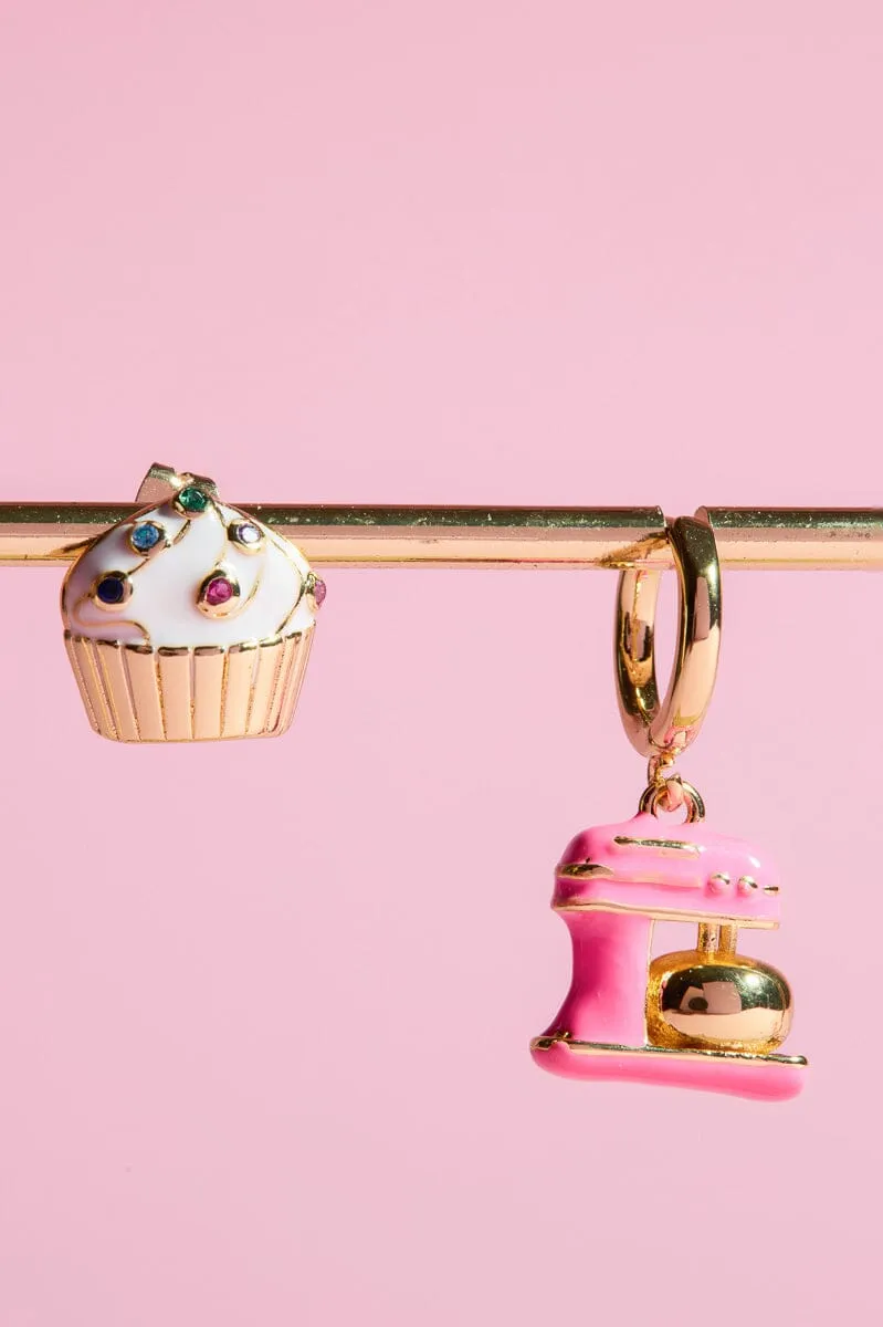 Baking Cake Charm Dangle + Stud Earring sold by Mulberry and Grand