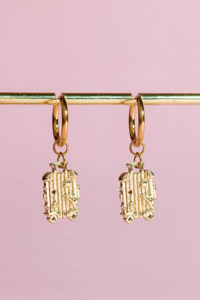 Love Travelling Charm Dangle Earrings sold by Mulberry and Grand