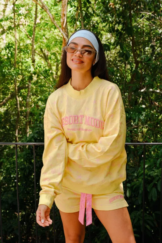 Resort Mode Mock Neck Sweat + Short Set made by Mulberry and Grand