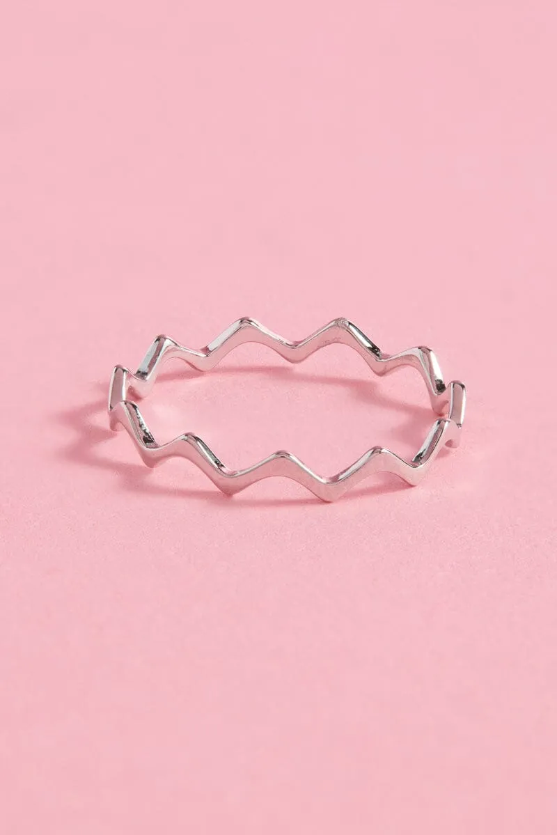 Zig Zag Sterling Silver Ring sold by Mulberry and Grand product image thumbnail 2