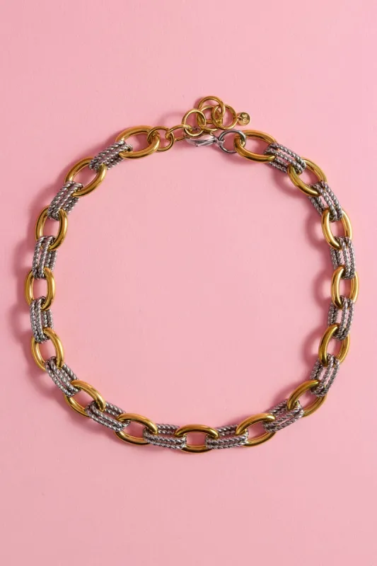 Twist Links Necklace made by Mulberry and Grand