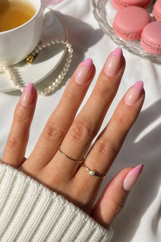Pink Macaron Press-On Nails made by Glamnetic