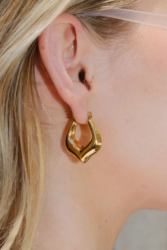 Hyacinth Pointed Hoop Earrings sold by Mulberry and Grand