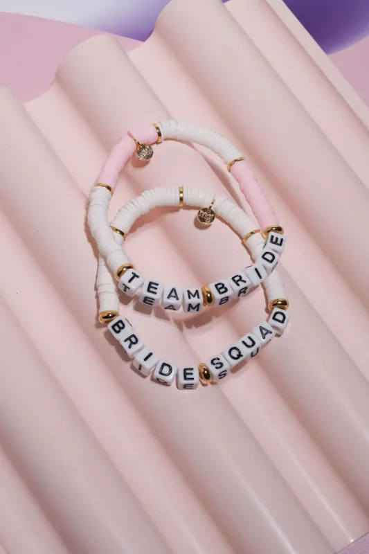 Bride Squad Inspirational Beaded Bracelet sold by Mulberry and Grand