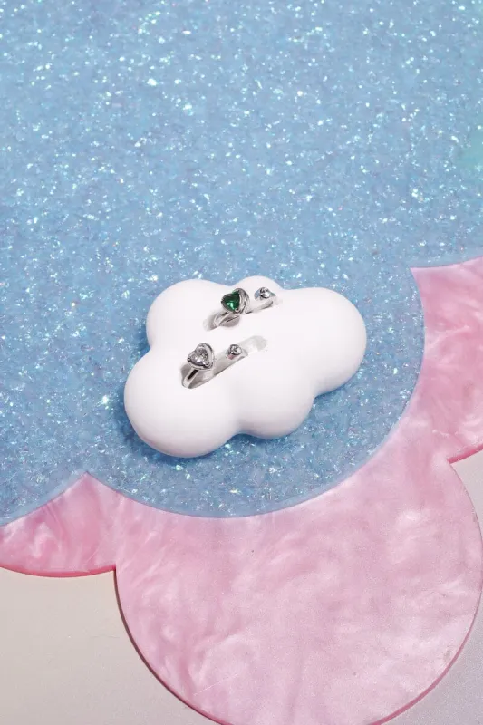 Hearts Desire Midi Ring in Silver sold by Mulberry and Grand