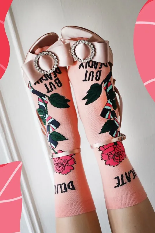 Delicate But Deadly Socks sold by Mulberry and Grand