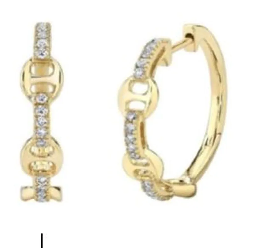 Tabby Sterling Silver Hoop Earrings sold by Mulberry and Grand