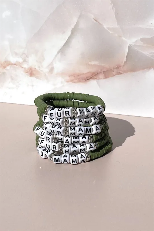 Fur Mama Inspirational Beaded Bracelet sold by Mulberry and Grand