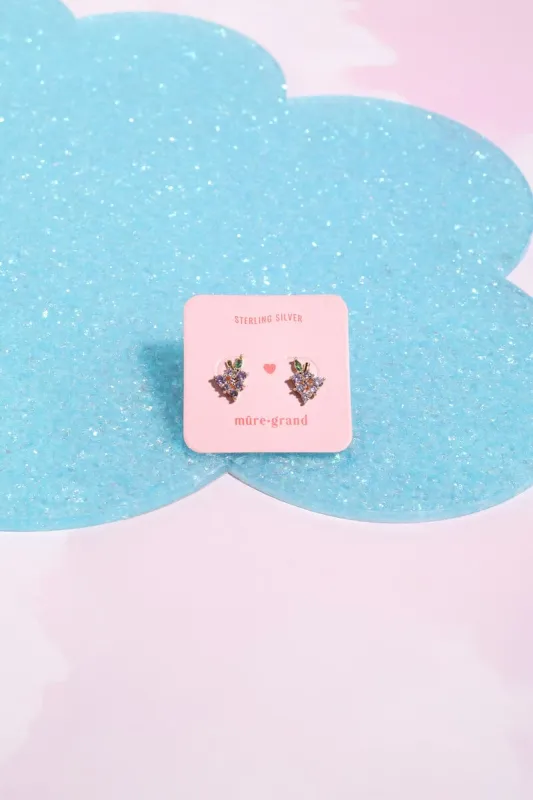 Grape to Meet You Sterling Silver Stud Earrings sold by Mulberry and Grand