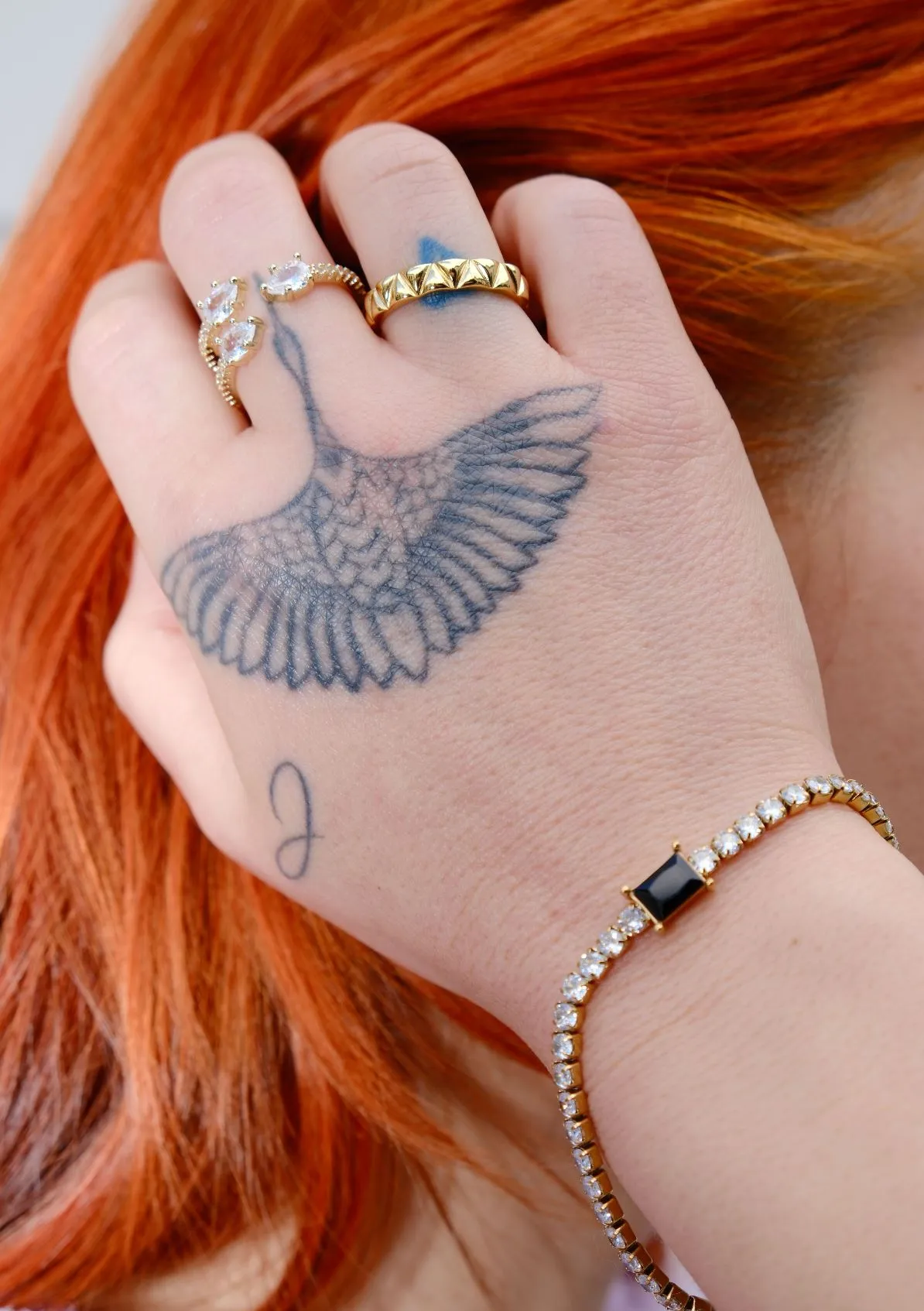 Three's Company Crystal Stacking Ring sold by Mulberry and Grand