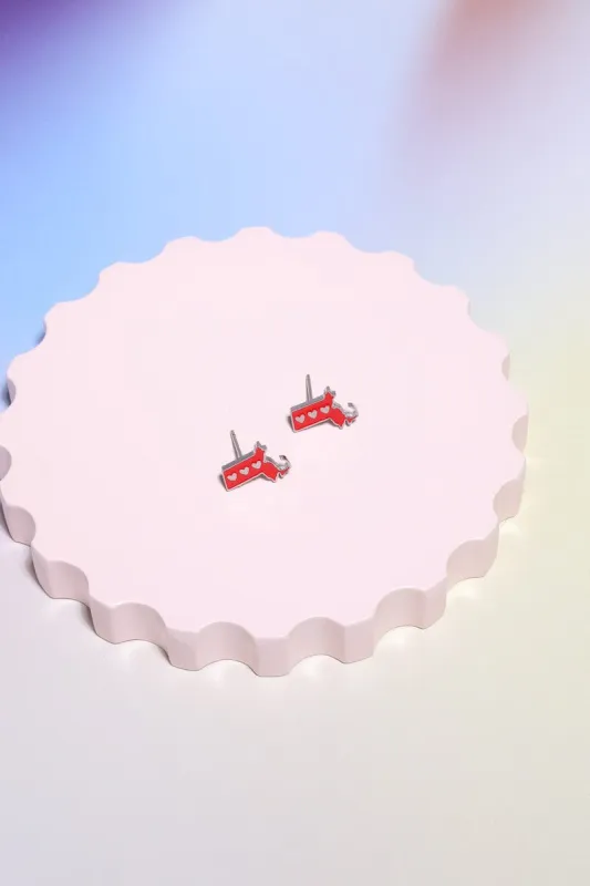 Massachusetts Love Enamel Charm Stud Earrings sold by Mulberry and Grand