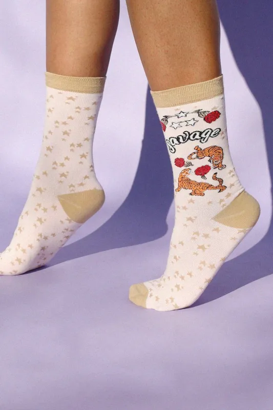 Savage Socks sold by Mulberry and Grand